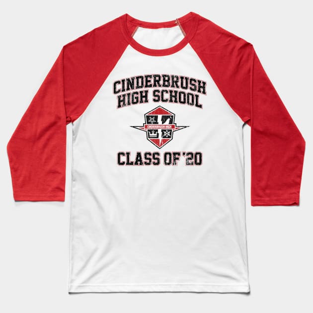 Cinderbrush High School Class of 20 (Variant) Baseball T-Shirt by huckblade